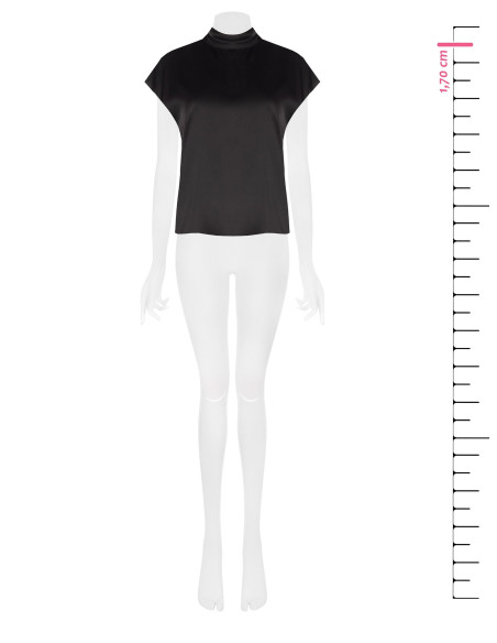 Blouse ample à col roulé en satin Rinascimento