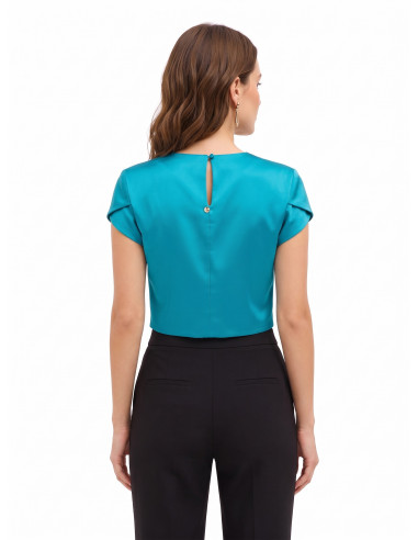 Crop top en satin structuré Rinascimento