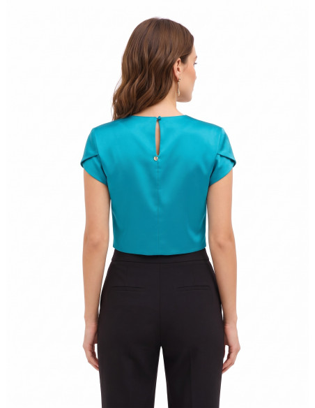 Crop top en satin structuré Rinascimento