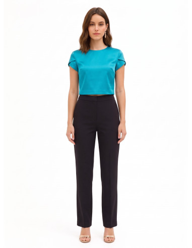 Crop top en satin structuré Rinascimento