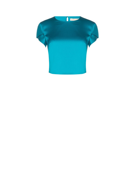 Crop top en satin structuré Rinascimento