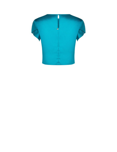 Crop top van gestructureerd satijn Rinascimento
