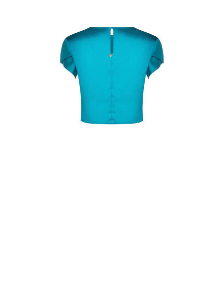 Crop top van gestructureerd satijn Rinascimento