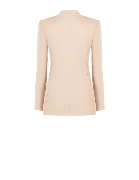 Veste blazer cintrée en crêpe scuba avec bouton assorti Rinascimento