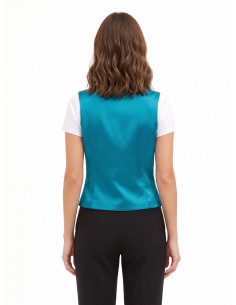 Gilet cintré en satin sans revers Rinascimento 2