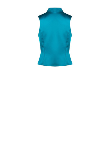 Gilet cintré en satin sans revers Rinascimento