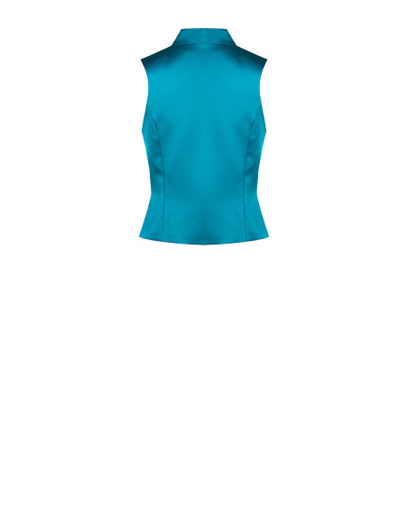 Gilet cintré en satin sans revers Rinascimento