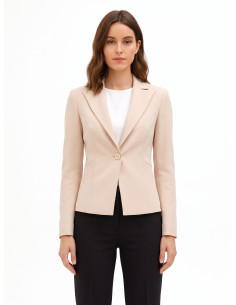 Veste blazer courte cintrée en tissu technique Rinascimento