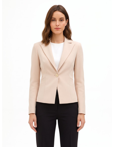 Veste blazer courte cintrée en tissu technique Rinascimento