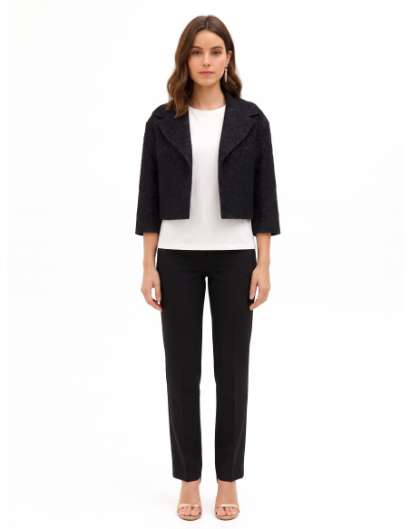 Veste Spencer courte en tissu structuré macramé Rinascimento