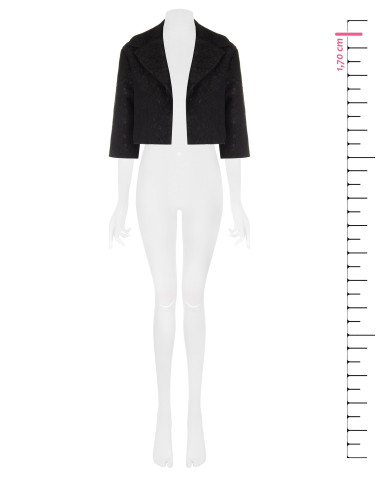 Veste Spencer courte en tissu structuré macramé Rinascimento