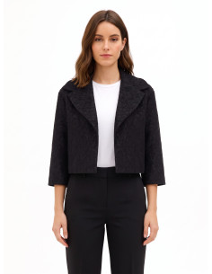 Veste Spencer courte en tissu structuré macramé Rinascimento