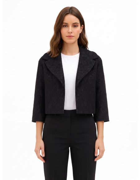 Veste Spencer courte en tissu structuré macramé Rinascimento