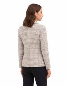 Tweed blazerjasje met logoknoop Rinascimento 2