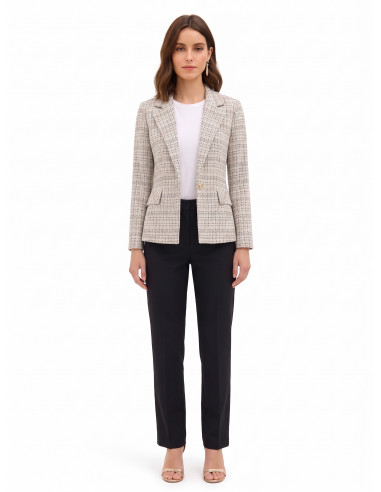 Veste blazer en tweed avec bouton logo Rinascimento