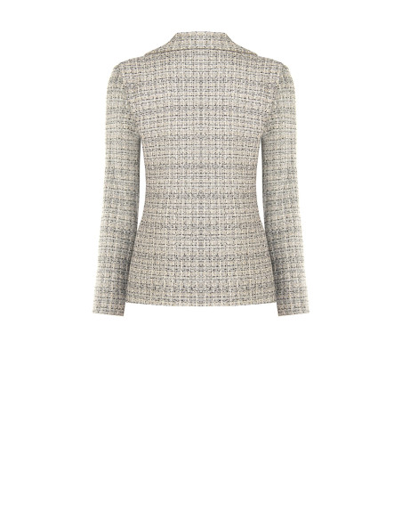 Veste blazer en tweed avec bouton logo Rinascimento