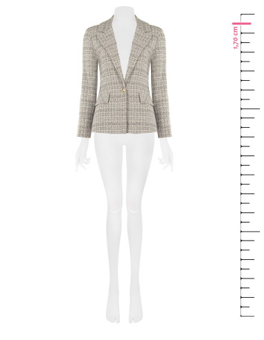 Veste blazer en tweed avec bouton logo Rinascimento