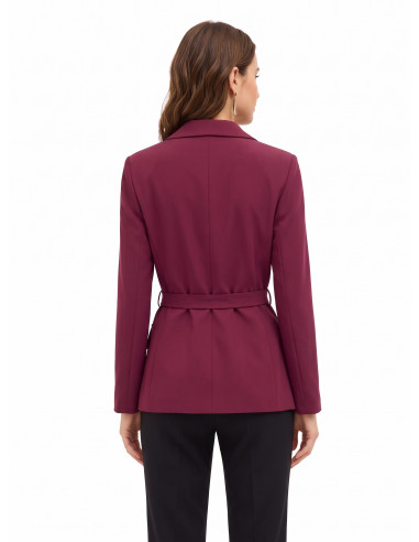 Veste blazer en tissu cadì avec ceinture assortie et clous Rinascimento