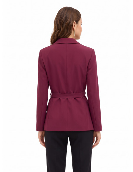 Veste blazer en tissu cadì avec ceinture assortie et clous Rinascimento