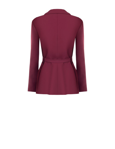 Blazer van cadi-stof met bijpassende ceintuur en studs Rinascimento