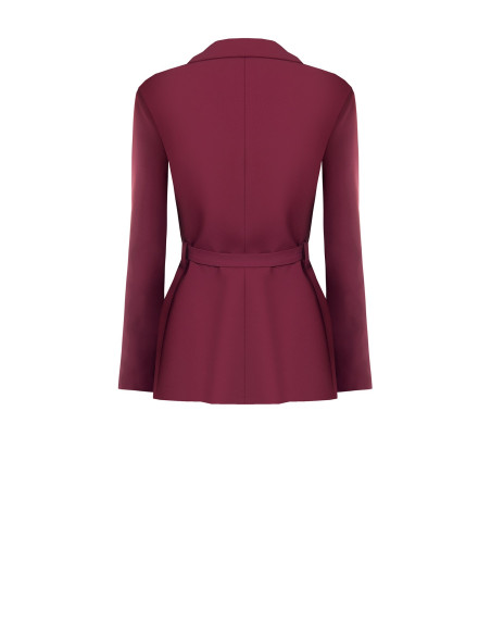 Veste blazer en tissu cadì avec ceinture assortie et clous Rinascimento