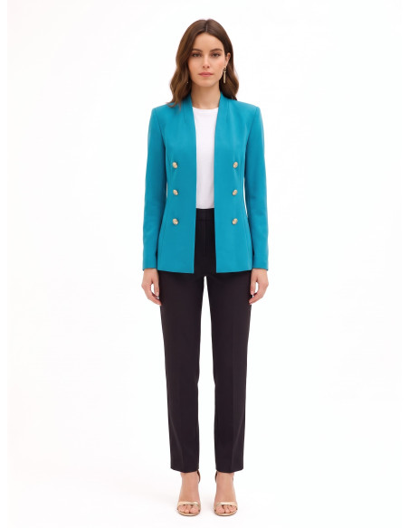 Veste blazer longue ouverte en jersey Milano Rinascimento