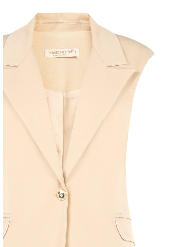 Gilet long en viscose mélangée avec bretelles Rinascimento