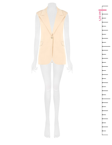 Gilet long en viscose mélangée avec bretelles Rinascimento