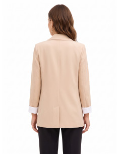 Veste blazer en mélange de coton avec revers Rinascimento 2