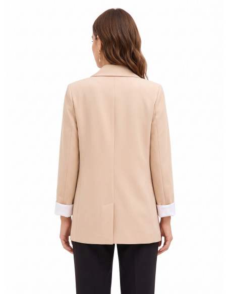 Veste blazer en mélange de coton avec revers Rinascimento