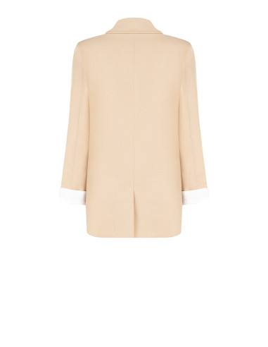 Veste blazer en mélange de coton avec revers Rinascimento