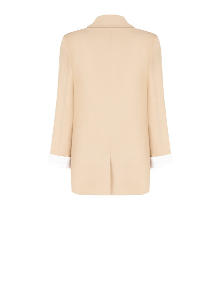 Veste blazer en mélange de coton avec revers Rinascimento