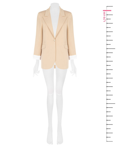 Blazer van katoenmix met revers Rinascimento