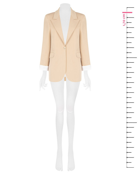 Blazer van katoenmix met revers Rinascimento