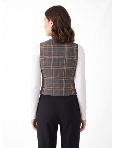 Gilet cintré tartan Rinascimento