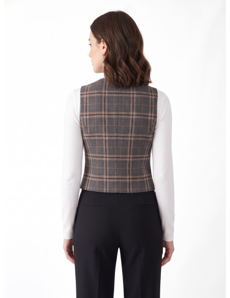 Gilet cintré tartan Rinascimento
