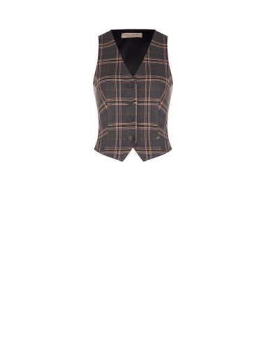 Gilet cintré tartan Rinascimento