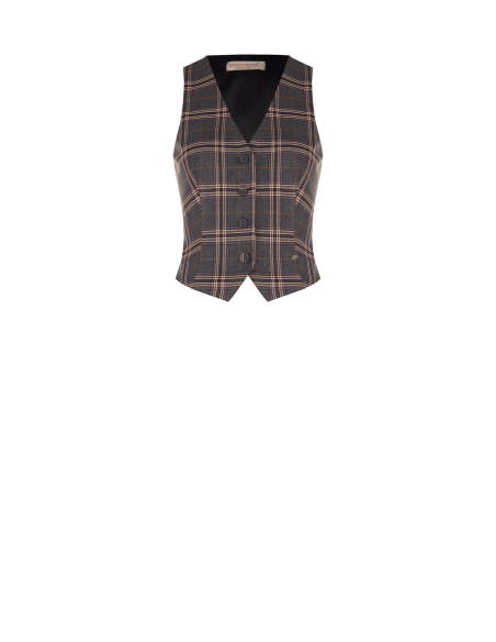 Gilet cintré tartan Rinascimento
