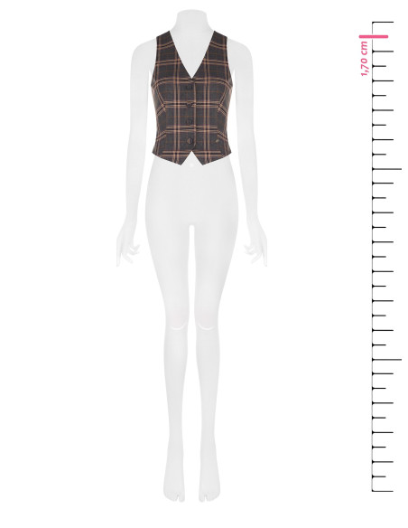 Gilet cintré tartan Rinascimento