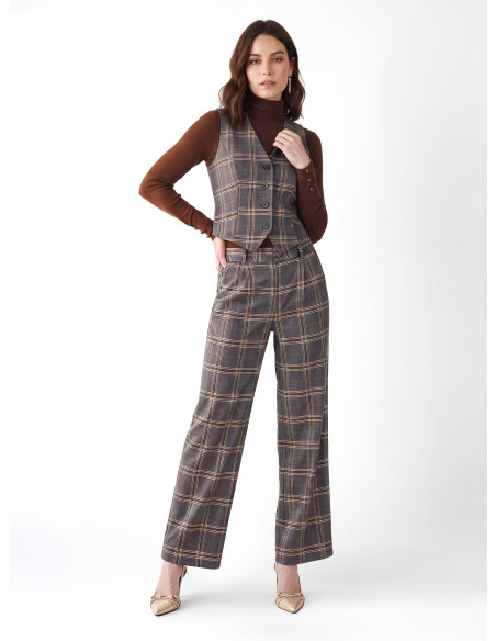 Gilet cintré tartan Rinascimento