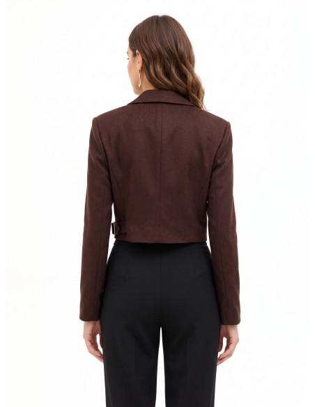 Crop-blazerjasje met riem Rinascimento