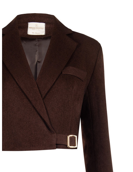 Crop-blazerjasje met riem Rinascimento