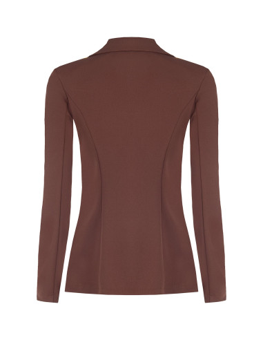 Veste blazer cintrée en crêpe scuba avec boutons assortis Rinascimento