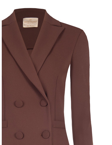 Veste blazer cintrée en crêpe scuba avec boutons assortis Rinascimento