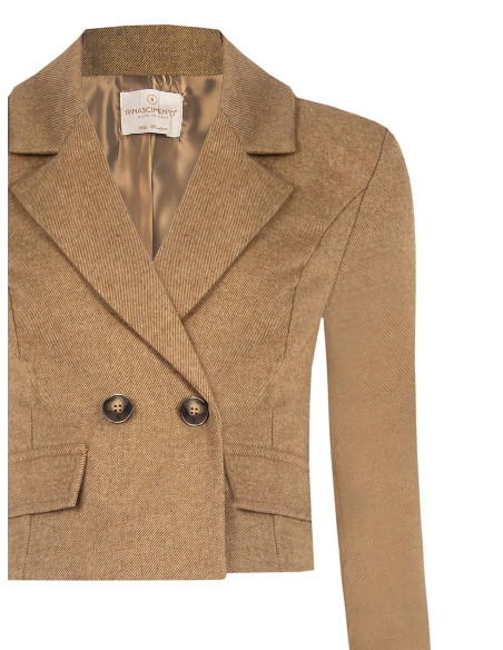 Korte blazer van een wolmix-twillstof Rinascimento