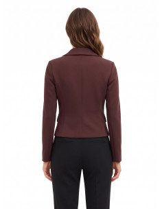 Veste blazer courte cintrée en scuba crêpe Rinascimento 2