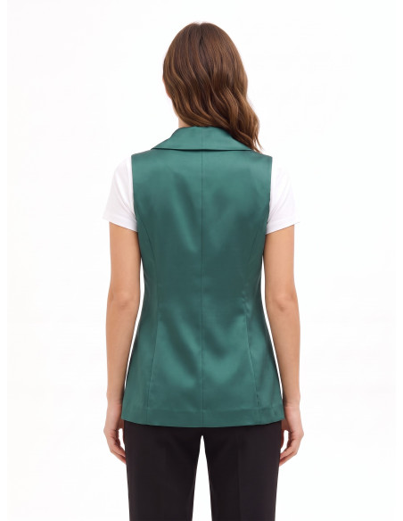 Gilet ajusté long en satin Rinascimento