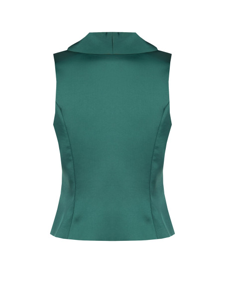 Gilet ajusté long en satin Rinascimento