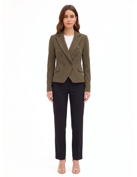 Veste blazer cintrée en velours côtelé fin Rinascimento