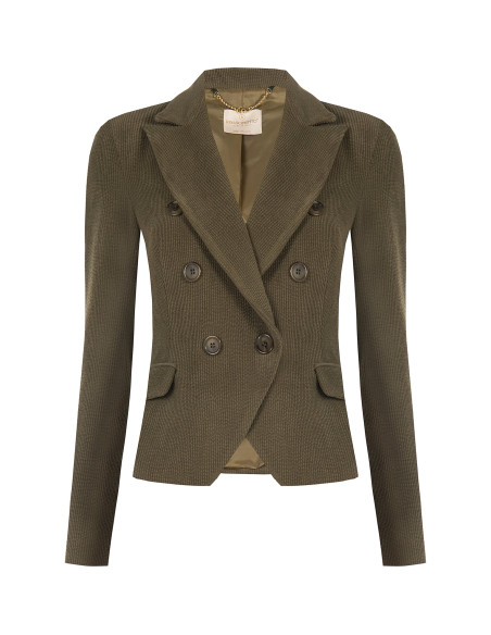 Veste blazer cintrée en velours côtelé fin Rinascimento